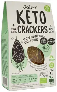 Keto crackers cu semințe de in aurii, 60 g, Joice
