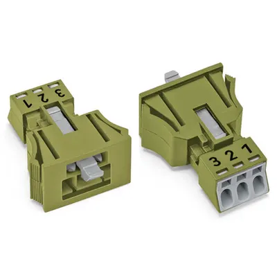 Snap-in plug; 3-pole; Cod. B; 1,50 mm²; light green