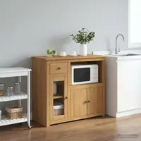 VidaXL Comoda pentru cuptor cu microunde cu ușă PANAMA Ceară de Miere