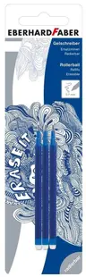 Rezervă pentru roller cu gel Eberhard Faber - Click it, ștergător, albastru, 3 buc