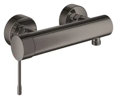 Baterie dus Grohe Essence 33636A01, 1/2, monocomanda, aparenta, cartus ceramic, limitator, lucios, Hard Graphite