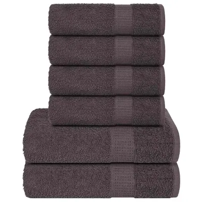 Gossi set prosoape 6 piese antracit 360 g/m2 100% bumbac