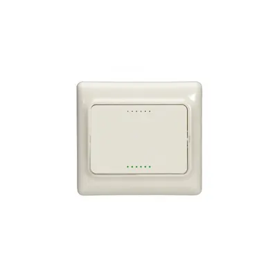 Intrerupator cu indicator Kaptika - verde LED 1 mA - 10 AX 250 V~ - ivory