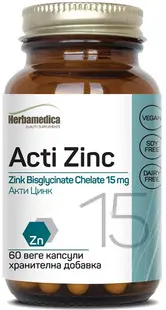 Acti Zinc, 15 mg, 60 capsule vege, Herbamedica