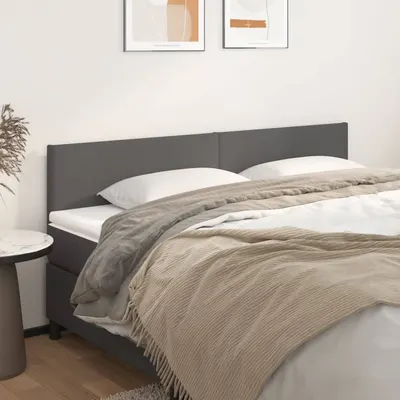 vidaXL Tăblii de pat, gri, 180x5x78/88 cm, piele ecologică