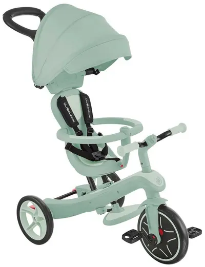 Tricicletă pentru copii 4 în 1 Globber - Explorer Trike Ecologic, fistic