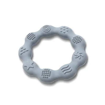 Jucarie pentru dentitie bebelusi Lorelli Baby Care Inel Grey