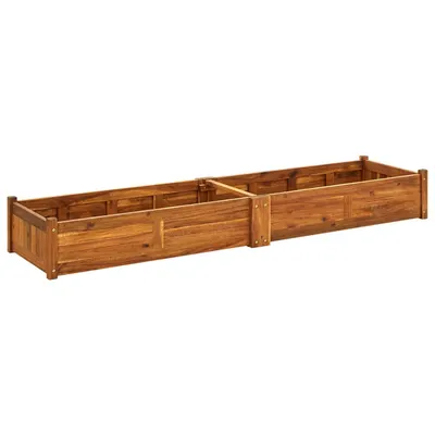 Gossi strat inaltat de gradina, 200x50x25 cm, lemn de acacia