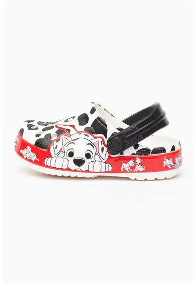 Saboti slingback cu 101 Dalmatieni Fun Lab - Rosu/Alb/Negru