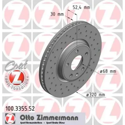 Disc frana ZIMMERMANN 100.3355.52