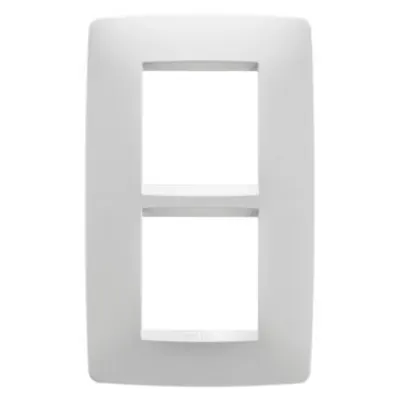 Placa ornament CProiector HORUS ONE - IN TECHNOPOLYMER - 2+2 modul VERTICAL CENTRE DISTANCE 57mm - WHITE - CProiector HORUS