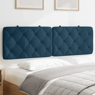 vidaXL Pernă tăblie de pat, albastru, 160 cm, catifea