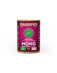 Hrana caini cu somon CHAMPER Gastro 400 g monoproteica