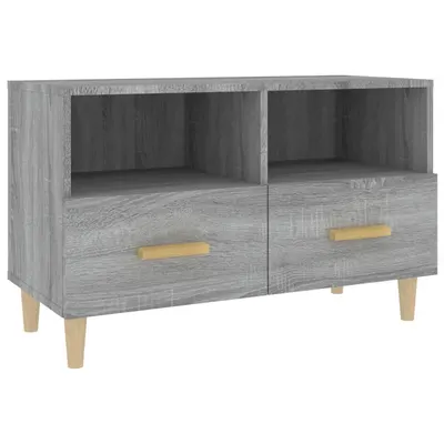 vidaXL Comodă TV, gri sonoma, 80x36x50 cm, lemn prelucrat