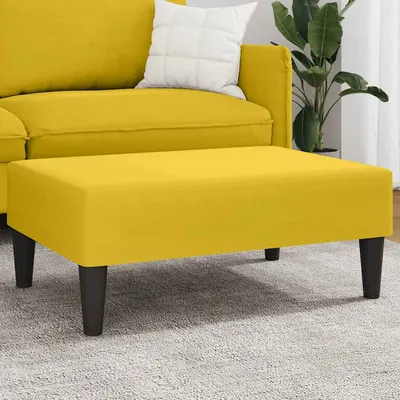 vidaXL Taburet, galben, 77x55x31 cm, catifea
