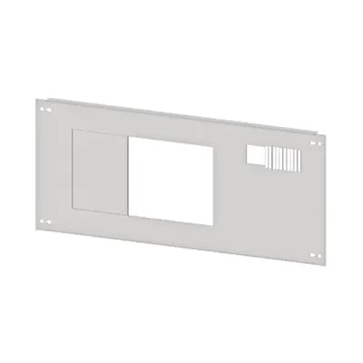 Front plate sheet steel with cutout 196x187mm, 3 unit-wide