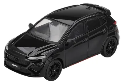 Model de colecție Mini GT Modern: Automobile - Hyundai KONA N Phantom Black 2022 (LHD)