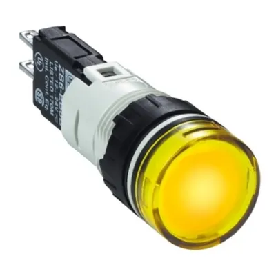Lampa Pilot Rotunda Ø 16, Galben, Led Integral, 24 V, Conectori Faston