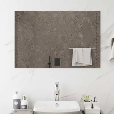 vidaXL Oglindă de baie cu LED Transparent 90 x 60 cm sticlă securizată