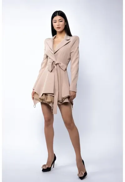Sacou stil rochie Ringoux cu umeri sculpturali