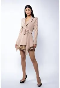 Sacou stil rochie Ringoux cu umeri sculpturali