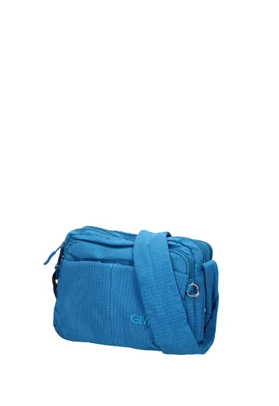 Geanta din material textil cu bareta de umar si buzunare multiple Seraphina Plus - Albastru inchis