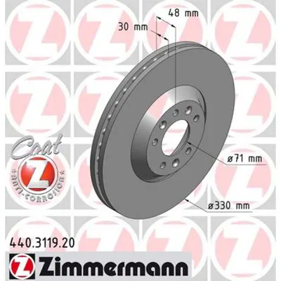 Disc frana ZIMMERMANN 440.3119.20