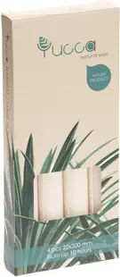 Set de lumânări Yucca - 20 cm, 4 buc., Ecru