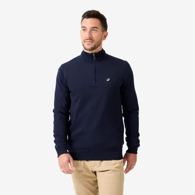 Pulover protecție vânt guler înalt golf MW500 Bleumarin Bărbați