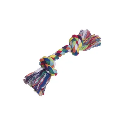 Jucarie pentru caini Nobby Sfoara color 90 g 2 noduri