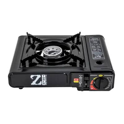 Aragaz Camping cu Aprindere Automata, Dubla Alimentare Doza Spray sau Gaz, Negru