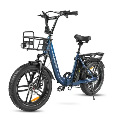 Bicicletă electrică pliabilă Samebike C05 Pro cu coș și baterie de 36V13AH
