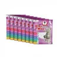 Set 8 buc x Asternut igienic pentru pisici Miau Miau Silicat Lavanda 3,8L