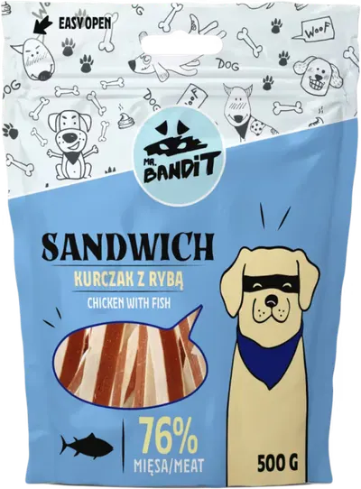 Mr. Bandit Sandwich, Pui Cu Peste, 500 g