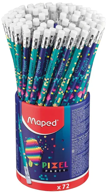 Creion grafit Maped Pixel Party - HB, cu radieră
