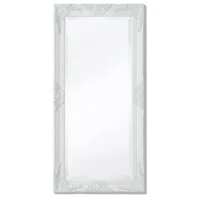 vidaXL Oglindă verticală în stil baroc, 100 x 50 cm, alb
