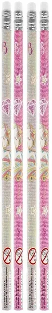 Set de creioane grafit cu radieră Starpak Unicorn - 4 buc