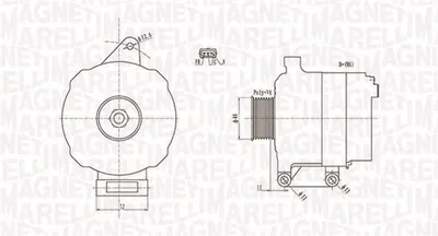 Alternator (14V, 90A) FORD FIESTA V, FUSION; MAZDA 2 1.25 1.4 1.6 intre 2001-2012