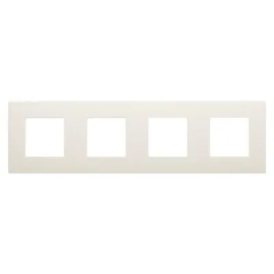 Placa Ornament Dahlia - in Technopolymer - 4 Modul Horizontal/vertical - Ivory