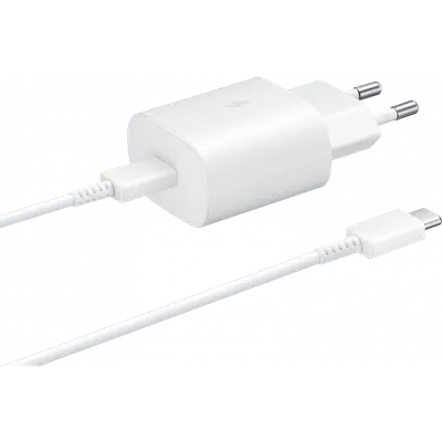 Incarcator Retea cu Cablu USB-C Samsung EP-TA800W + DA705BWE, 25W, 3A, 1 x USB-C, Alb GP-PTU021SOAWQ