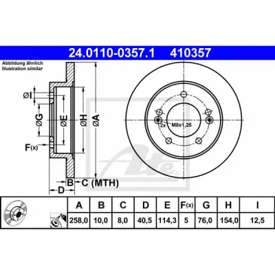 Disc frana ATE 24.0110-0357.1