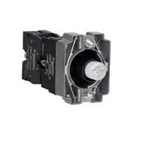 Bloc luminos cu corp si element de fixare, Easy Harmony XB2, metal, alb, bulb 24V DC LED, 24V AC/DC, 1NO