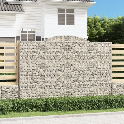 vidaXL Coșuri gabion arcuite 8 buc. 300x50x200/220 cm fier galvanizat