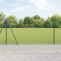vidaXL Gard hexagonal cu bază din beton 10 x 1,2 m Gri Plasă
