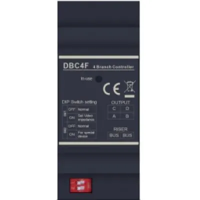 Distribuitor de semnal cu 4 ramuri cu functii de protectie, izolare si pornire redundanta a echipamentelor 2Easy DT-DBC4F1