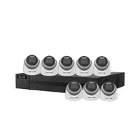 Sistem supraveghere interior Hikvision HiLook AcuSense ColorVU Smart Hybrid KIT-HK-8INT3K40IRLA-A-V2, 8 camere, 5 MP, 2.8 mm, IR/lumina alba LED 40 m, microfon