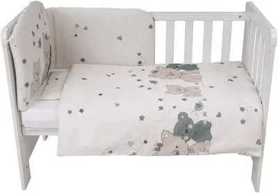 Set 6 piese lenjerie de pat Bubaba - Ursul romantic