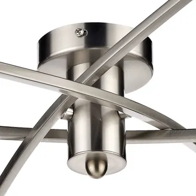 Plafoniera Morgan 6 Light Semi Flush Satin Chrome