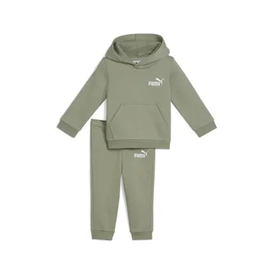 Trening copii hanorac cu glugă, pantaloni Minicats Loungewear Set, verde PUMA