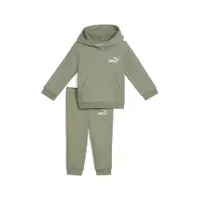 Trening copii hanorac cu glugă, pantaloni Minicats Loungewear Set, verde PUMA